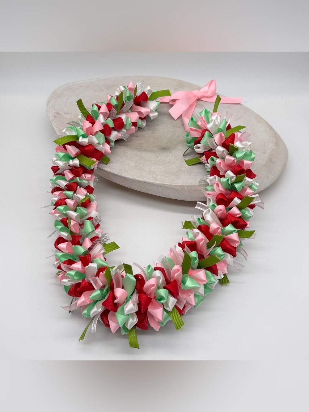 NEW Handmade Ribbon Leis Forever Flower Gift